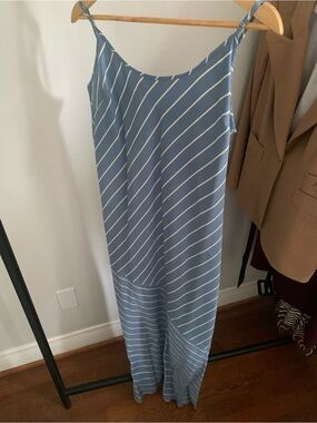 Jenni Kayne Kendall Blue and White Striped Maxi Dress